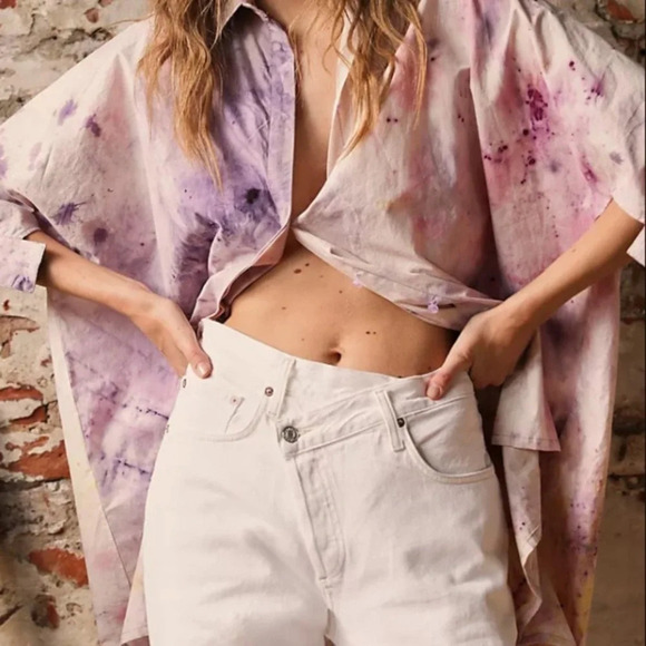 AGOLDE Criss Cross Wide Leg Jeans - Picture 2 of 14